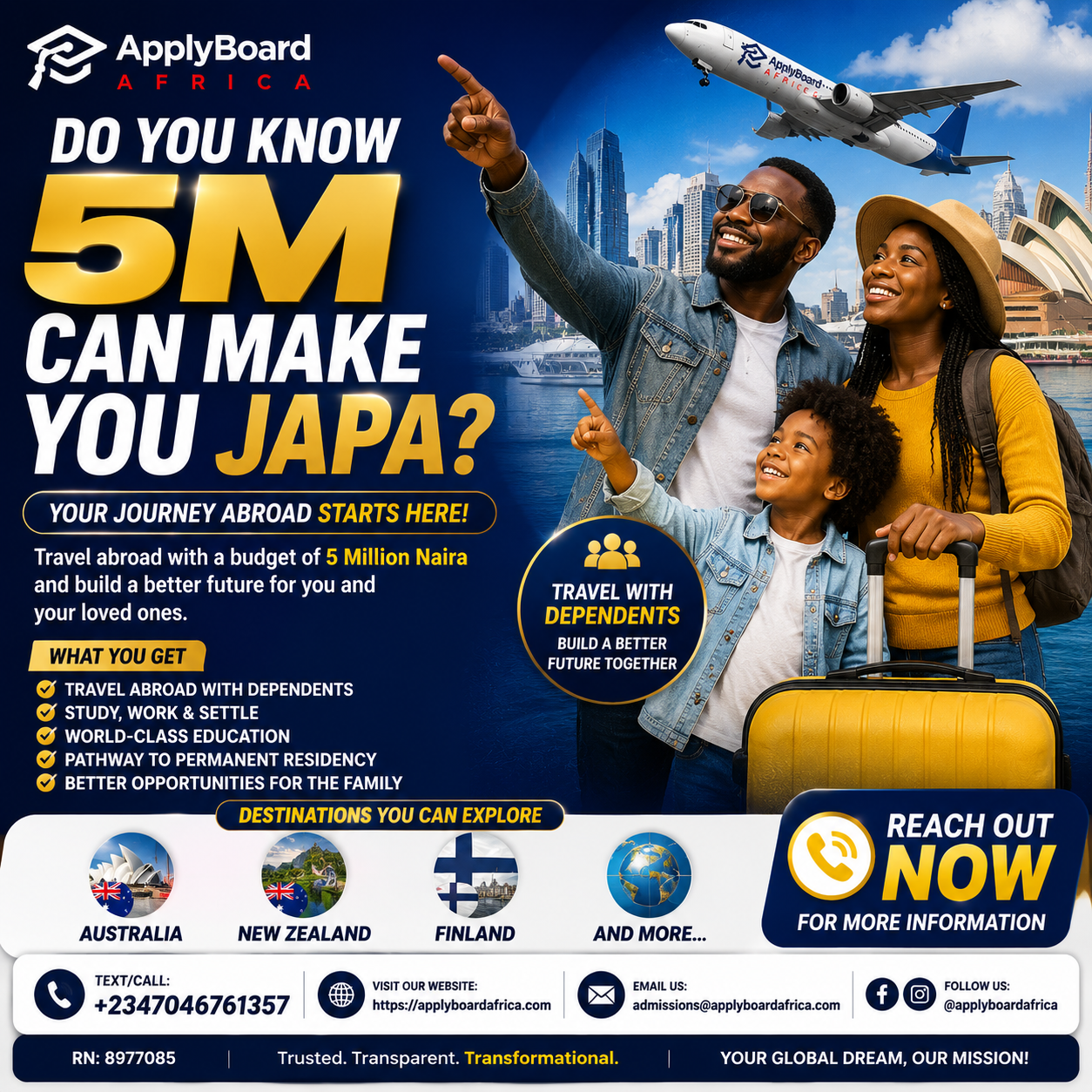 Can ₦5 Million Help You Relocate Abroad? Affordable Study, Work and Settlement Pathways